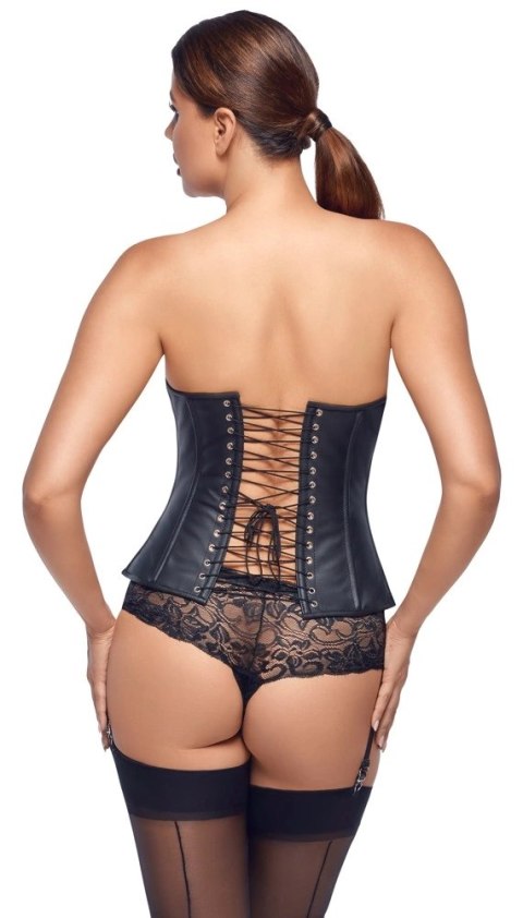 ZADO Gorset skorzany czarny z paskami do pończoch 2XL model Nappa ZADO Gorset skorzany czarny z paskami do pończoch 2XL model Nappa