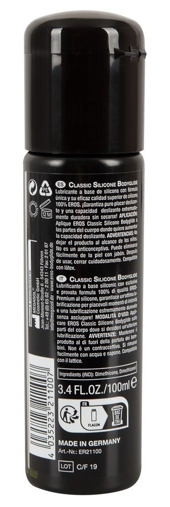 EROS Silikonowy żel intymny klasyczny 250 ml - bezzapachowy, hipoalergiczny EROS Silikonowy żel intymny klasyczny 250 ml - bezzapachowy, hipoalergiczny