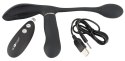 Gogasm Trinity Black - Model z potrojnym systemem stymulacji, pilot