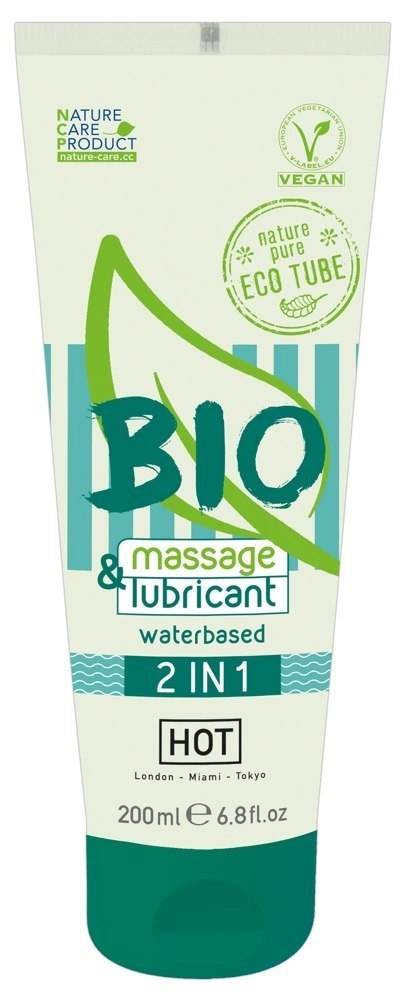 HOT Bio 2w1 Żel do masażu i pielęgnacji 200ml, wegański, organiczny