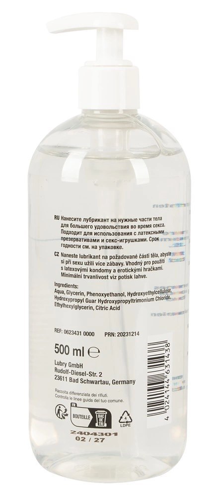 Just Glide Anal żel nawilżający na bazie wody 500ml, formuła wegańska Just Glide Anal żel nawilżający na bazie wody 500ml, formuła wegańska