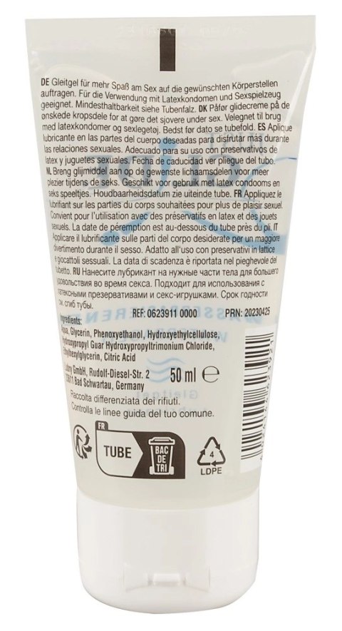 Just Glide Lubrykant na bazie wody 50 ml wegański, bezzapachowy Just Glide Lubrykant na bazie wody 50 ml wegański, bezzapachowy