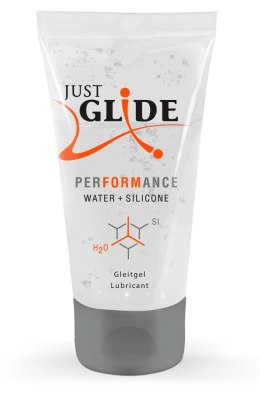 Just Glide Performance żel intymny wodno-silikonowy 50 ml, medyczny