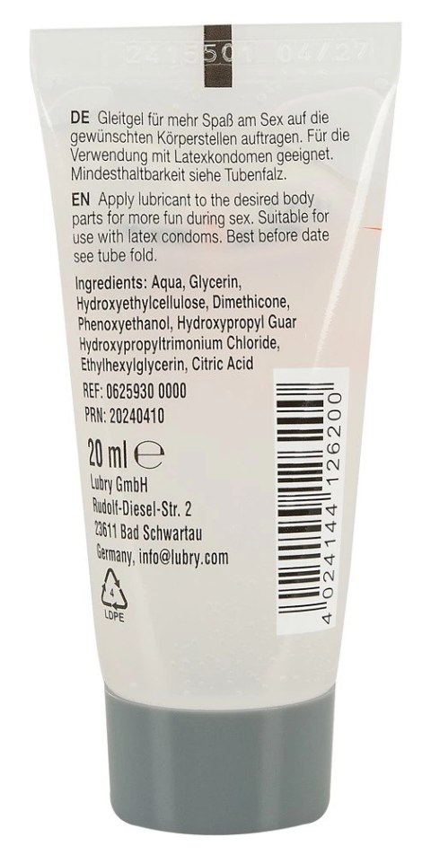 Just Glide Performance żel nawilżający wodno-silikonowy 20 ml Just Glide Performance żel nawilżający wodno-silikonowy 20 ml