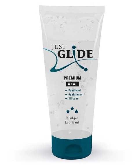 Just Glide Premium Anal żel nawilżający 200 ml z hialuronem i pantenolem Just Glide Premium Anal żel nawilżający 200 ml z hialuronem i pantenolem