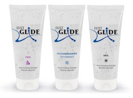 Just Glide Zestaw 3x200 ml Lubrykanty na bazie wody - Anal, Toys, Waterbased