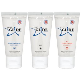 Just Glide Zestaw 3x50 ml - Lubrykanty wodne do skory wrażliwej i akcesoriow