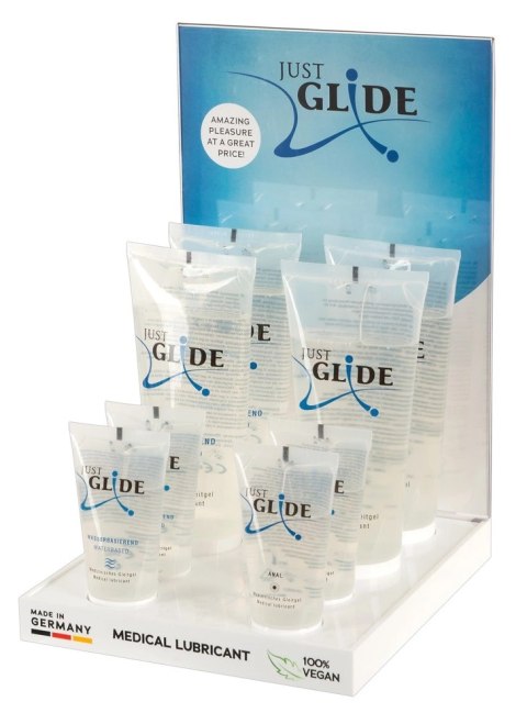 Just Glide Zestaw Prezentacyjny 10x Żel Intymny Wegański 50ml/200ml Just Glide Zestaw Prezentacyjny 10x Żel Intymny Wegański 50ml/200ml