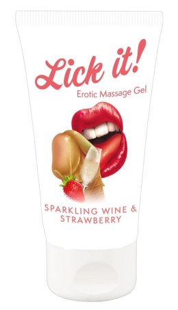 Lick It Żel do masażu truskawka-wino 50ml wegański na bazie wody