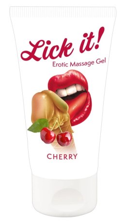 Lick It Żel do masażu wiśniowy 50ml - wegański, na bazie wody