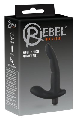 Rebel Wibrator Elastyczny Czarny do Masażu Prostaty i Punktu-G 13,8 cm