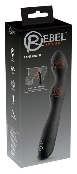 Rebel Zakrzywiony Wibrator Czarny 7 Trybow, Silikonowy 23,5 cm