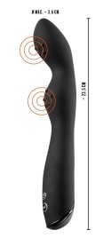 Rebel Zakrzywiony Wibrator Czarny 7 Trybow, Silikonowy 23,5 cm