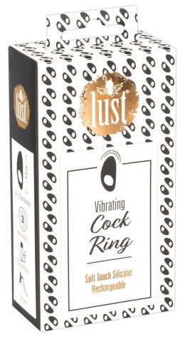 Lust Pierścień wibracyjny 3 tryby silikon czarny 9 cm USB