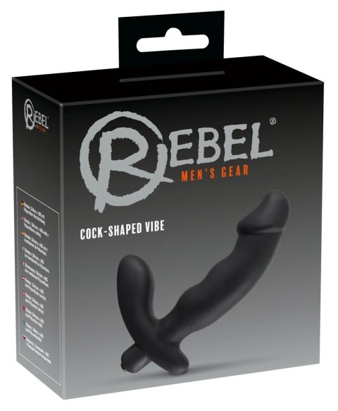 Rebel Prostata Black - Model z stymulatorem krocza, silikonowy, 15 cm Rebel Prostata Black - Model z stymulatorem krocza, silikonowy, 15 cm