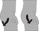 Rebel Prostata Black - Model z stymulatorem krocza, silikonowy, 15 cm
