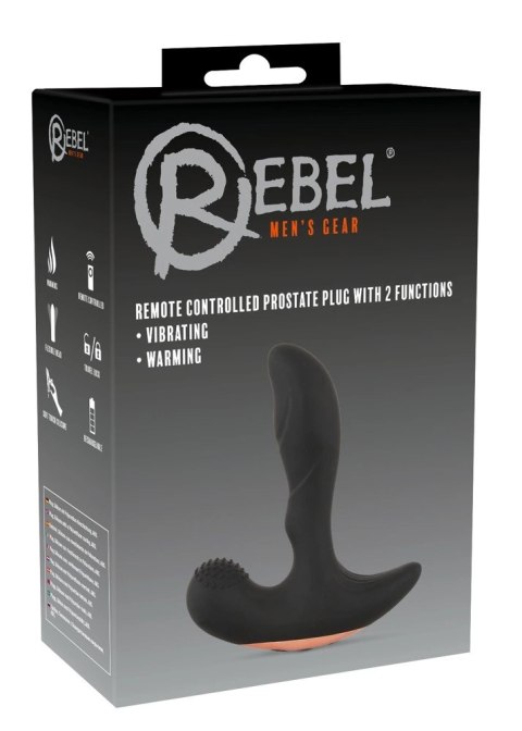 Rebel RC Prostate Plug - Masażer Prostaty, Podgrzewany, Zdalny Pilot, 13,6 cm Rebel RC Prostate Plug - Masażer Prostaty, Podgrzewany, Zdalny Pilot, 13,6 cm