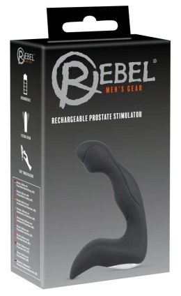 Rebel Stymulator Prostaty z Reduktorem Krocza 10 Trybow Czarny 14,3cm