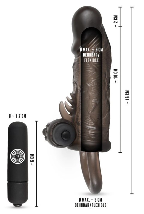 Rebel Wibrująca Osłona Intymna z Pierścieniem Anatomicznym 16cm Rebel Wibrująca Osłona Intymna z Pierścieniem Anatomicznym 16cm