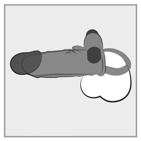 Rebel Wibrująca Osłona Intymna z Pierścieniem Anatomicznym 16cm Rebel Wibrująca Osłona Intymna z Pierścieniem Anatomicznym 16cm