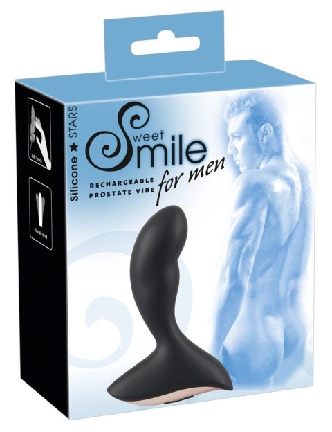 Sweet Smile Wibrujący masażer anatomiczny czarny 10 trybow USB IPX7 Sweet Smile Wibrujący masażer anatomiczny czarny 10 trybow USB IPX7