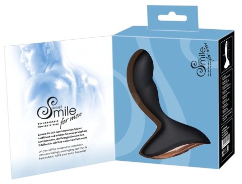 Sweet Smile Wibrujący masażer anatomiczny czarny 10 trybow USB IPX7 Sweet Smile Wibrujący masażer anatomiczny czarny 10 trybow USB IPX7