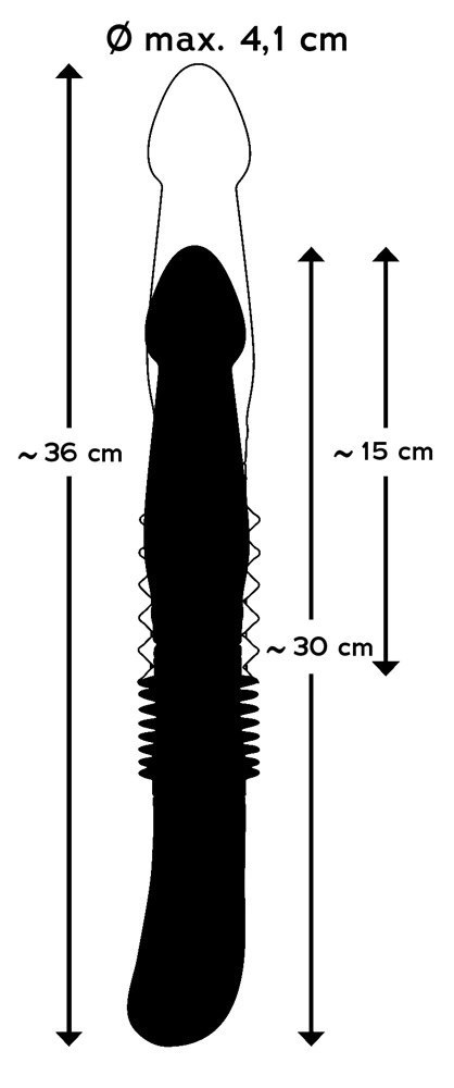 You2Toys Model 603275 bezprzewodowy system ruchu i wibracji 30 cm You2Toys Model 603275 bezprzewodowy system ruchu i wibracji 30 cm