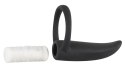 Black Velvets Mini Wibrator Palcowy Rozciągliwy Silikonowy Czarny 6cm