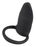 Black Velvets Mini Wibrator Palcowy Rozciągliwy Silikonowy Czarny 6cm