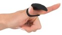 Black Velvets Mini Wibrator Palcowy Rozciągliwy Silikonowy Czarny 6cm