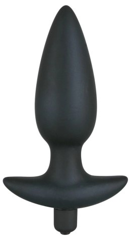 Black Velvets duża wtyczka analna z uchwytem, 17 cm, silikon, czarna