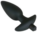 Black Velvets duża wtyczka analna z uchwytem, 17 cm, silikon, czarna