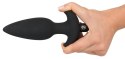 Black Velvets duża wtyczka analna z uchwytem, 17 cm, silikon, czarna