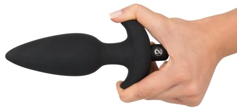 Black Velvets duża wtyczka analna z uchwytem, 17 cm, silikon, czarna Black Velvets duża wtyczka analna z uchwytem, 17 cm, silikon, czarna
