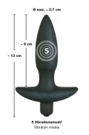 Black Velvets model 13cm - kompaktowa wtyczka analna z wibracją i uchwytem