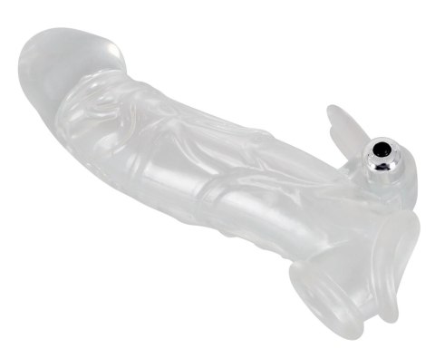 Crystal Clear - Nakładka z wibracją i osłoną, 23 cm, transparentna Crystal Clear - Nakładka z wibracją i osłoną, 23 cm, transparentna