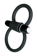 Sweet Smile Double Black Ring z Vibro-Bulletem, silikon, O 4-4,5 cm
