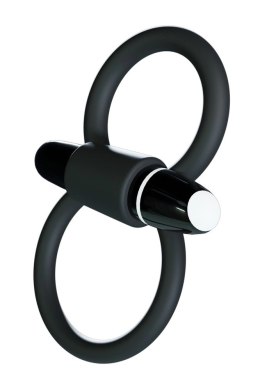 Sweet Smile Double Black Ring z Vibro-Bulletem, silikon, O 4-4,5 cm