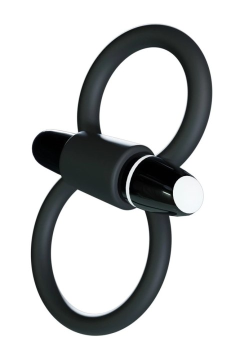 Sweet Smile Double Black Ring z Vibro-Bulletem, silikon, O 4-4,5 cm Sweet Smile Double Black Ring z Vibro-Bulletem, silikon, O 4-4,5 cm