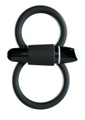 Sweet Smile Double Black Ring z Vibro-Bulletem, silikon, O 4-4,5 cm