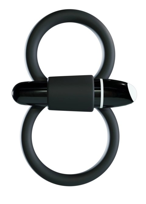 Sweet Smile Double Black Ring z Vibro-Bulletem, silikon, O 4-4,5 cm Sweet Smile Double Black Ring z Vibro-Bulletem, silikon, O 4-4,5 cm