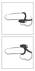 Sweet Smile Double Black Ring z Vibro-Bulletem, silikon, O 4-4,5 cm