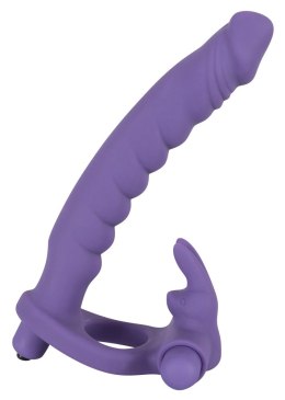 You2Toys Los Analos podwojny wibrator z pierścieniem silikonowy fioletowy