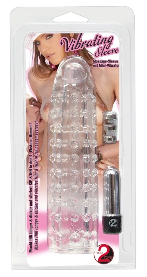 You2Toys - Transparentna nakładka powiększająca z wibracją 17 cm