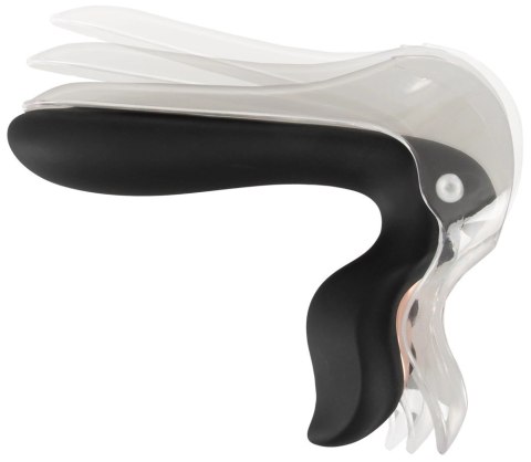 Bad Kitty Speculum LED z wibracją i regulacją, silikonowy 13,7cm Bad Kitty Speculum LED z wibracją i regulacją, silikonowy 13,7cm