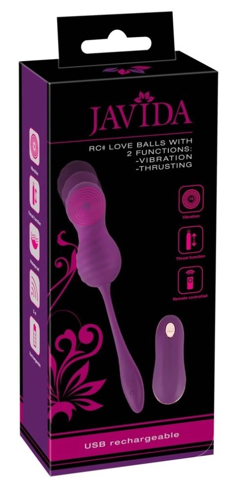 Javida RC Violet - Kulki treningowe zdalnie sterowane, silikonowe 18,5 cm