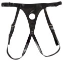 Sweet Smile Double Strap-On Fioletowy - Regulowana uprząż z silikonowymi wkładami