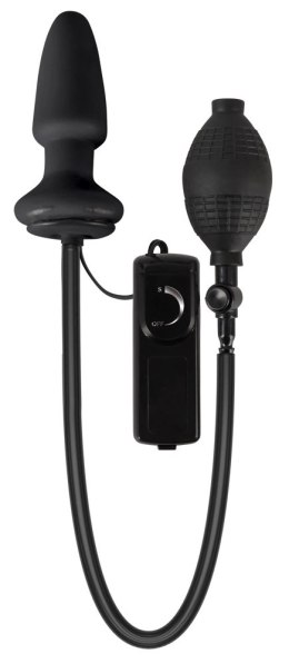 You2Toys Korek z pompką i wibracjami, lateksowy, czarny, 12 cm