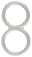 You2Toys Metallic Silicone - podwojny anatomiczny pierścień silikonowy