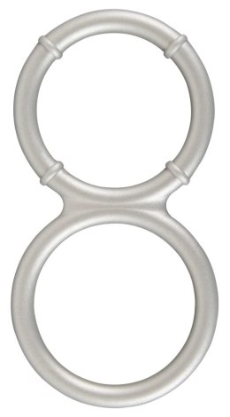 You2Toys Metallic Silicone - podwojny anatomiczny pierścień silikonowy